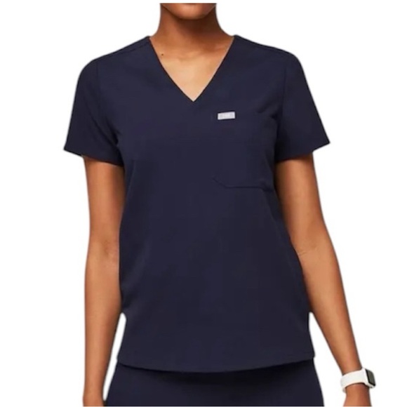 Figs Navy Blue Scrub Top - Picture 2 of 5